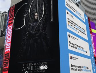 Твиттер и HBO анонсировали финал «Игры престолов» интерактивной DOOH-кампанией